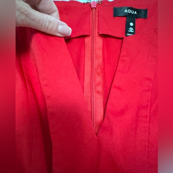 AQUA  Red Paneled Midi Dress in XS Size - Picture 9 of 11